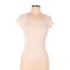 Rope square neck knit top